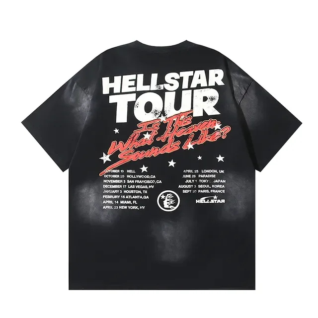 Hellstar Records Flame Graphic Acid Wash Tracksuit Noir 11