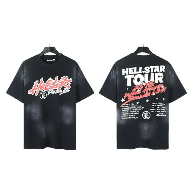 Hellstar Records Flame Graphic Acid Wash Tracksuit Noir 12