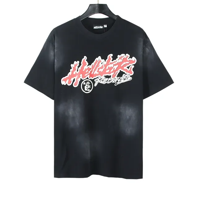 Hellstar Records Flame Graphic Acid Wash Tracksuit Noir 13