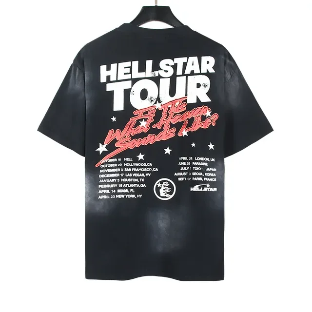 Hellstar Records Flame Graphic Acid Wash Tracksuit Noir 14