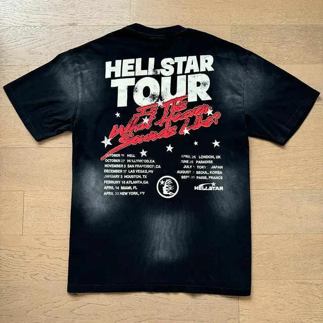 Hellstar Records Flame Graphic Acid Wash Tracksuit Noir 21