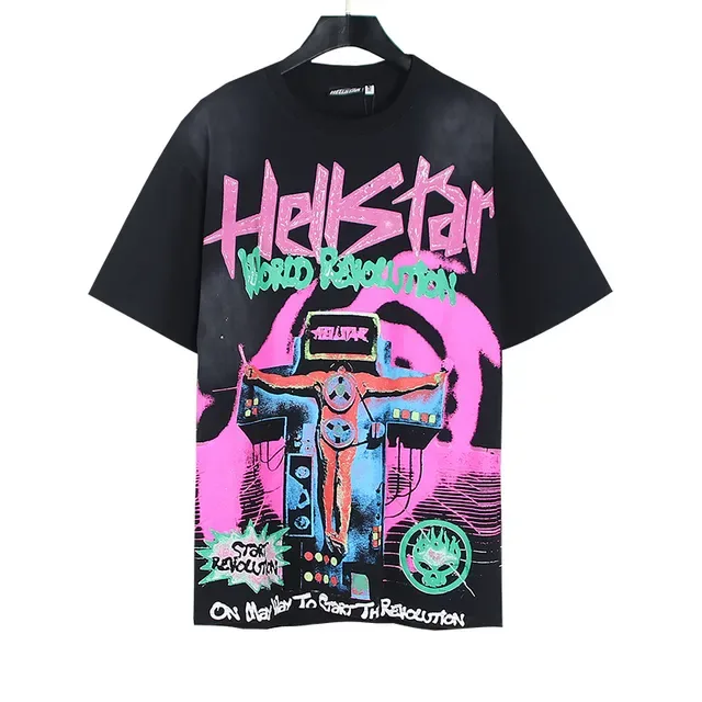 Camiseta gráfica oversized Hellstar Turnê da Revolução Mundial 5