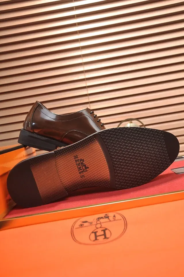 Hermès Marron Oxford à Cap-Toe Poli 3