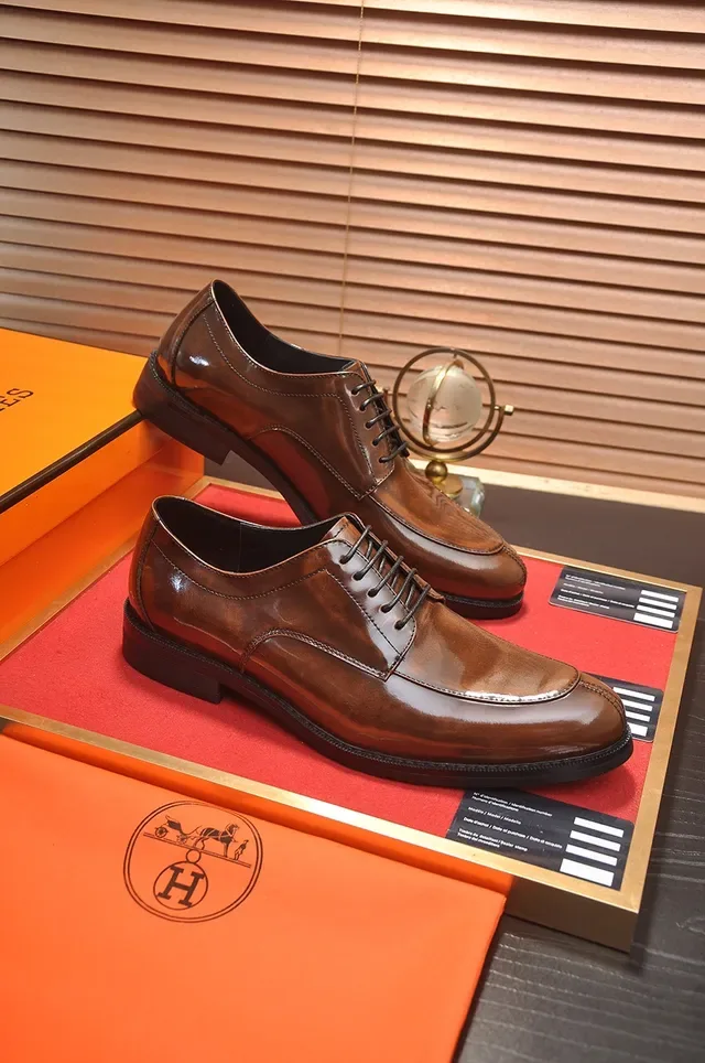 Hermès Marron Oxford à Cap-Toe Poli 4