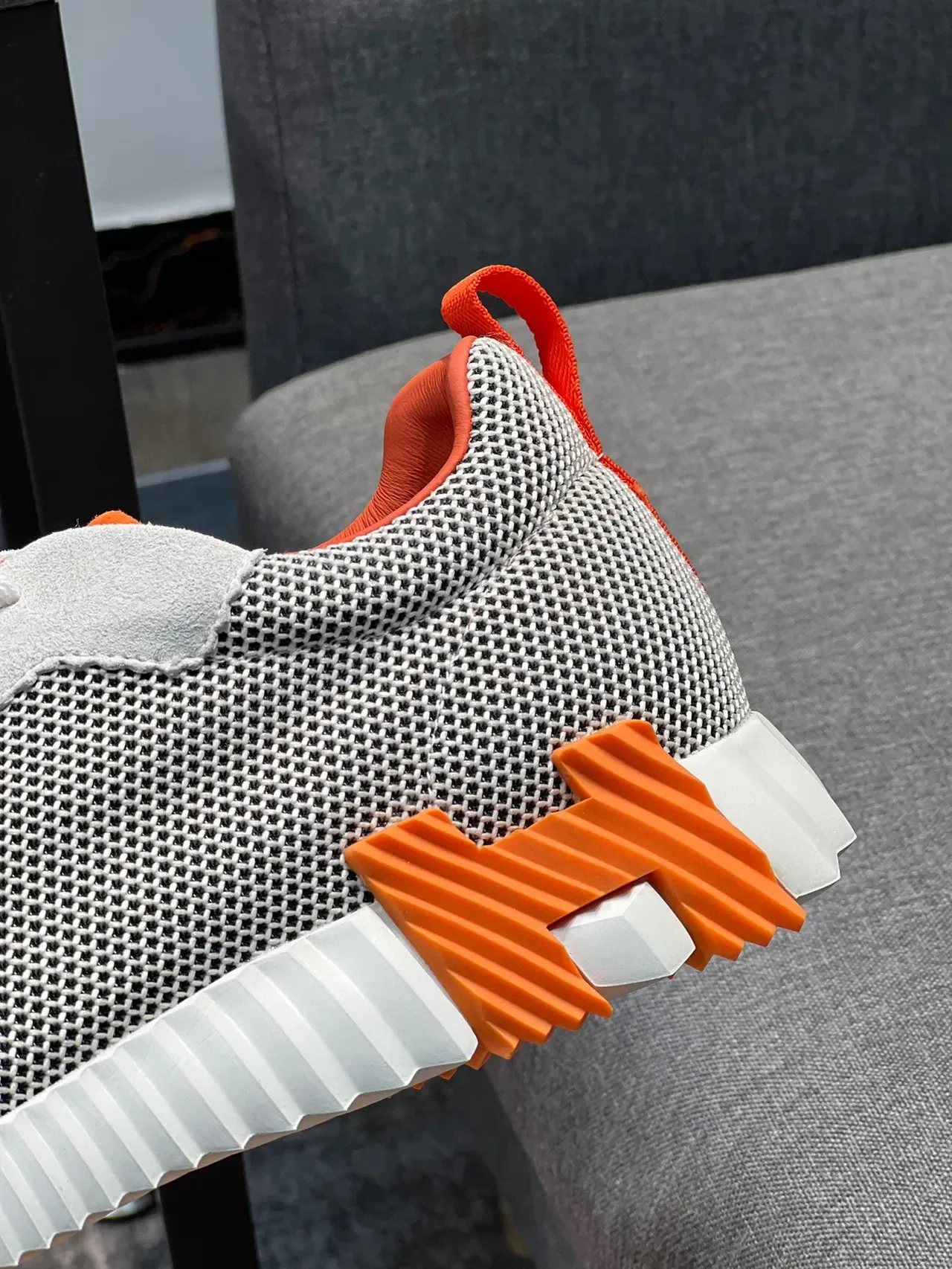 Hermès H-Ride Zapatillas Lifestyle Off-White y Naranja 7
