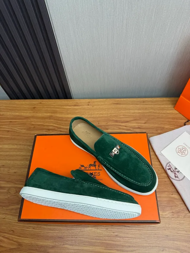 Hermès Oran Mocasin Verde Ante Horsebit Slip-On Mocasin 6