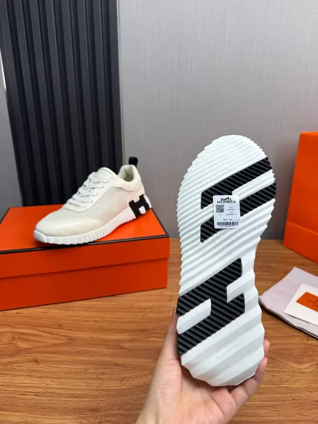 Hermès Oran Off-White and Black Lifestyle Sneakers 2