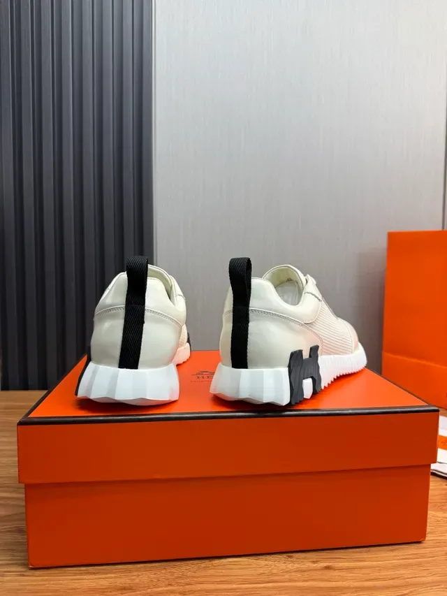 Hermès Oran Off-White and Black Lifestyle Sneakers 3