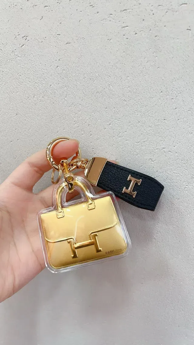 Hermès 橙黑 皮革 肩带 金色金属 'H' 标志 手袋 4