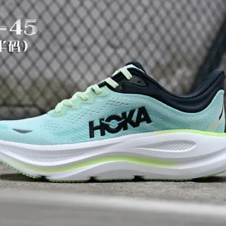 Hoka Clifton हरा सफेद इंजीनियर कीनिट अपर ओवरसाइज मिडसोल रनिंग जूते
