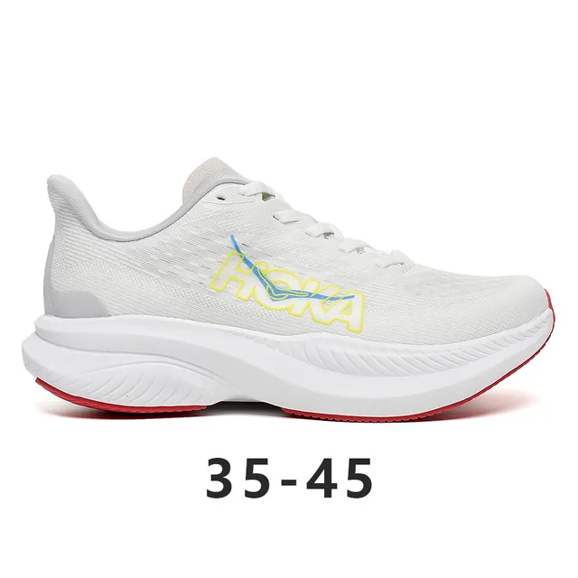 Hoka Mach 6 সাদা হলুদ নীল দৌড়ের জুতো 5