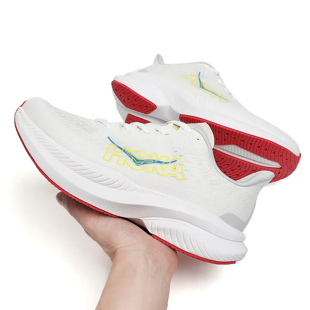 Hoka Mach 6 সাদা হলুদ নীল দৌড়ের জুতো 7