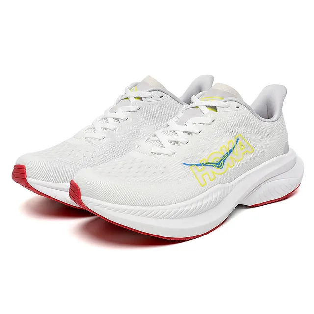 Hoka Mach 6 সাদা হলুদ নীল দৌড়ের জুতো 8
