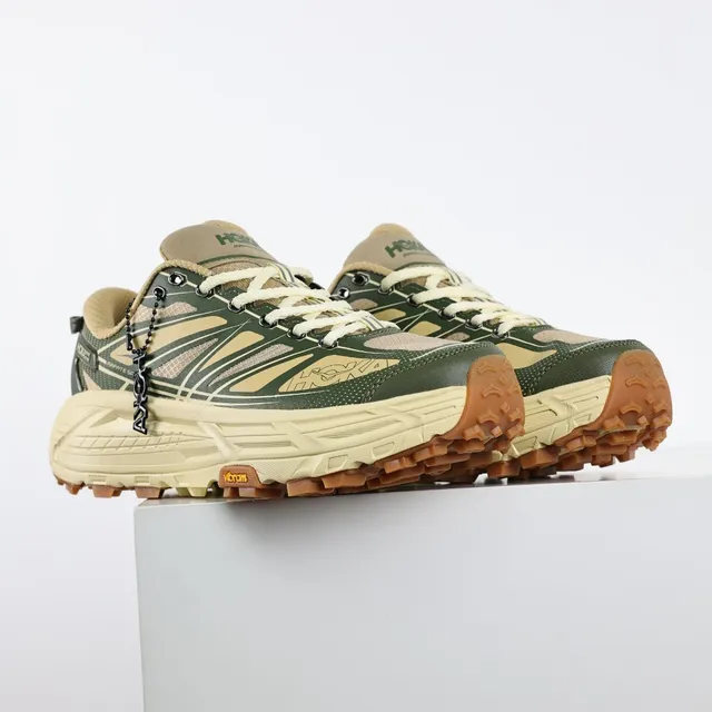 Hoka Mafate Speed 2 Olive Green Beige ट्रेल रनिंग जूते 3