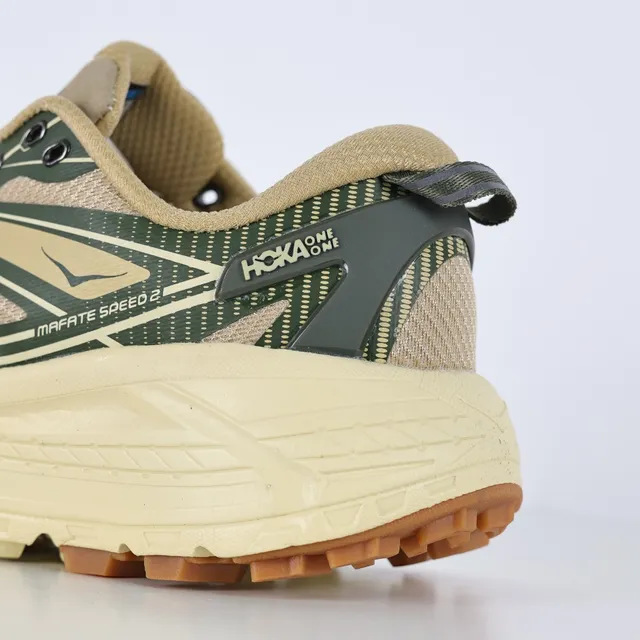 Hoka Mafate Speed 2 Olive Green Beige ट्रेल रनिंग जूते 4