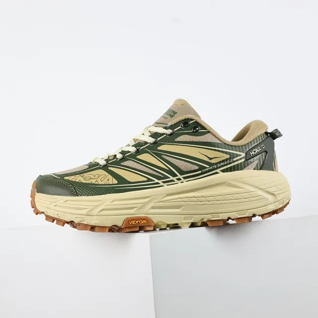 Hoka Mafate Speed 2 Olive Green Beige ट्रेल रनिंग जूते 9