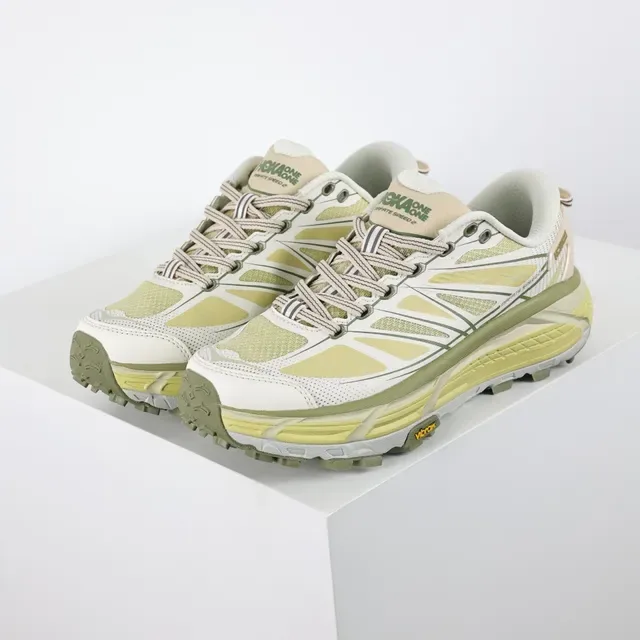 Hoka Mafate Speed أحذية الجري الوعرة Off-White و Pale Yellow 2
