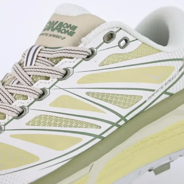 Hoka Mafate Speed أحذية الجري الوعرة Off-White و Pale Yellow 6
