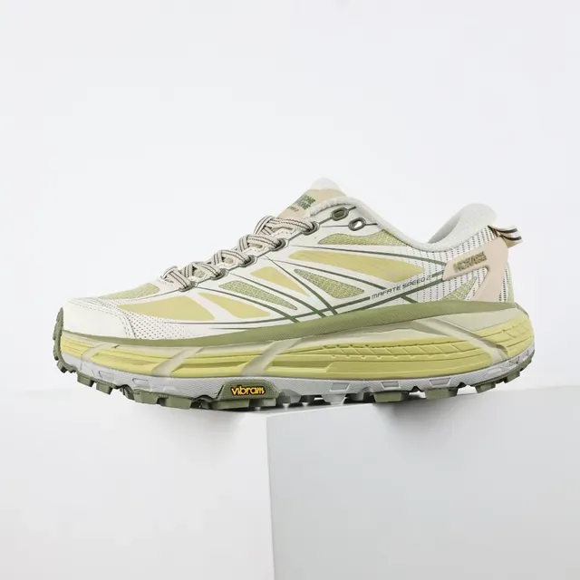 Hoka Mafate Speed أحذية الجري الوعرة Off-White و Pale Yellow 9