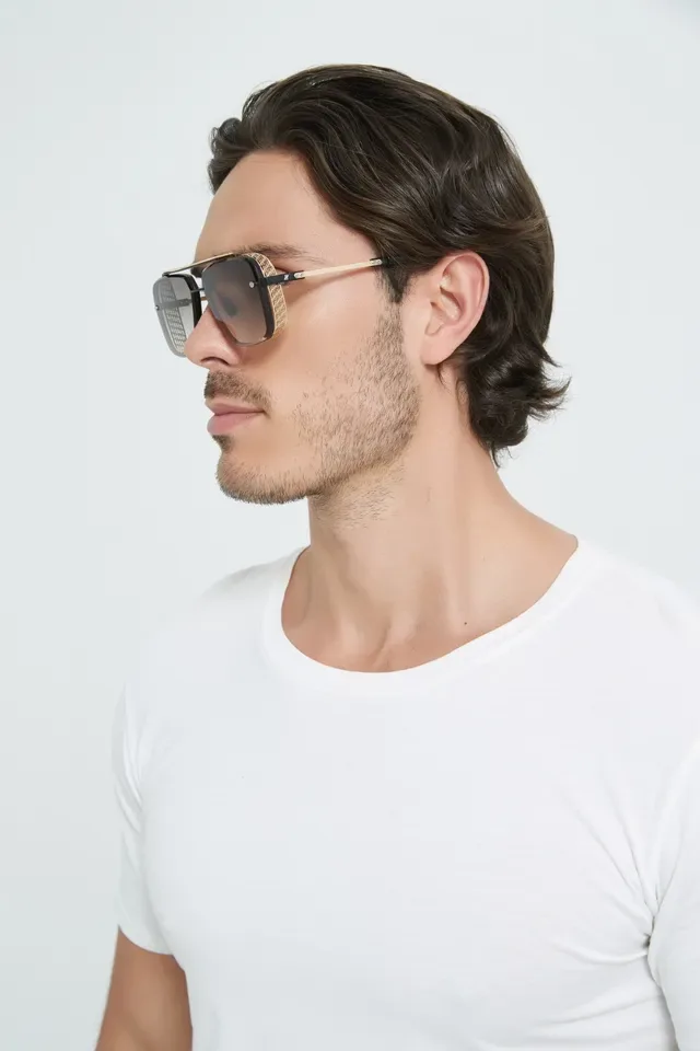 Hublot Oversized Aviator Black Silver Metal Frame Sunglasses 2