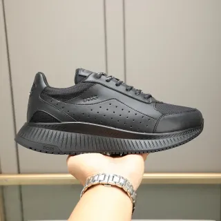 Hugo Boss Black Perforated Leather Lifestyle Sneaker