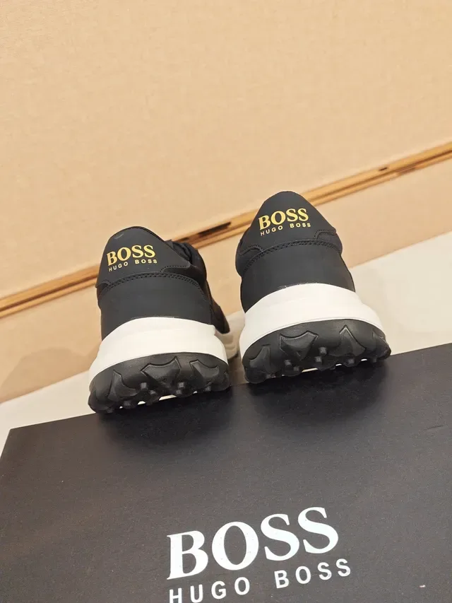 Hugo Boss 黑白 纺织鞋面 分层中底 运动鞋 4