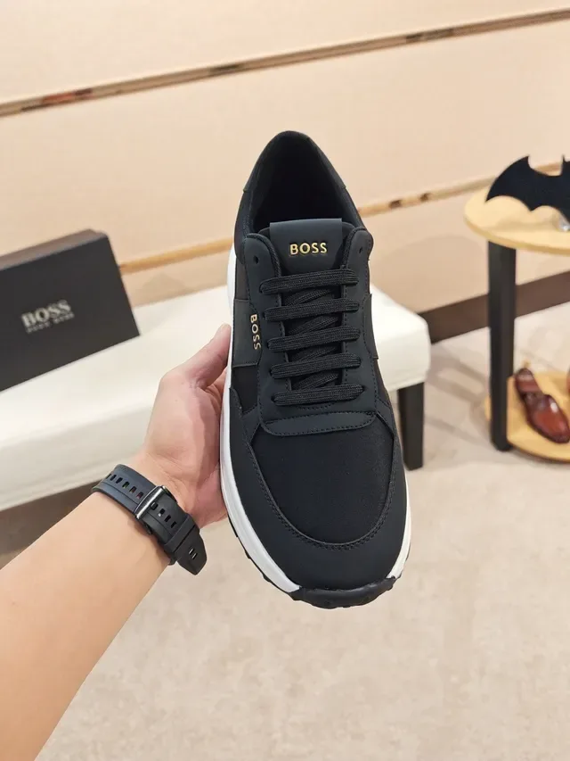 Hugo Boss 黑白 纺织鞋面 分层中底 运动鞋 6