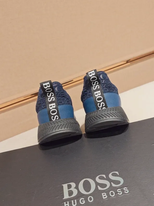 Hugo Boss 海军蓝 Logo 压花 拖鞋式休闲运动鞋 3