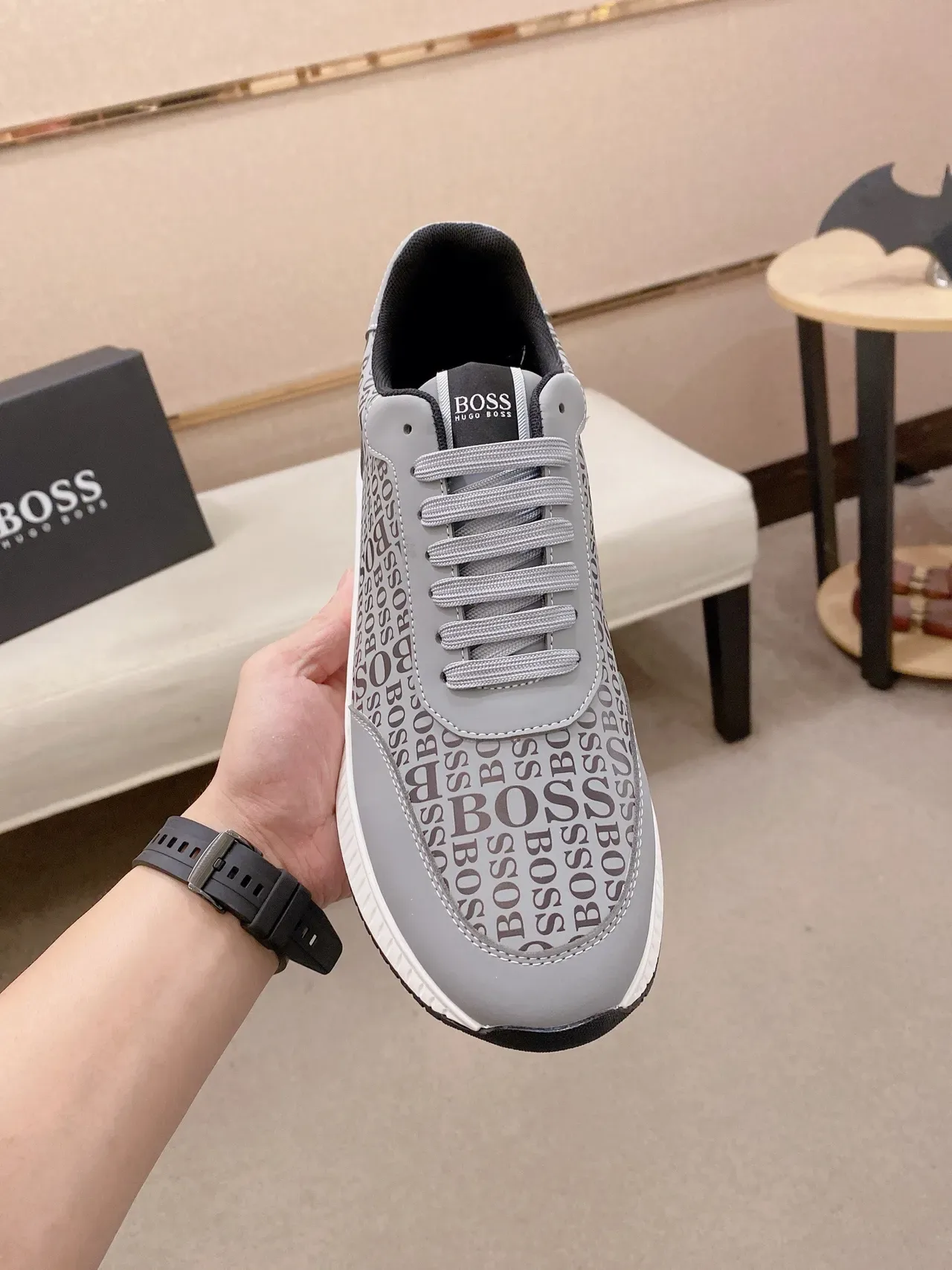 Hugo Boss মোনোগ্রাম-প্রিন্ট লো-টপ লাইফস্টাইল স্নিকার 2