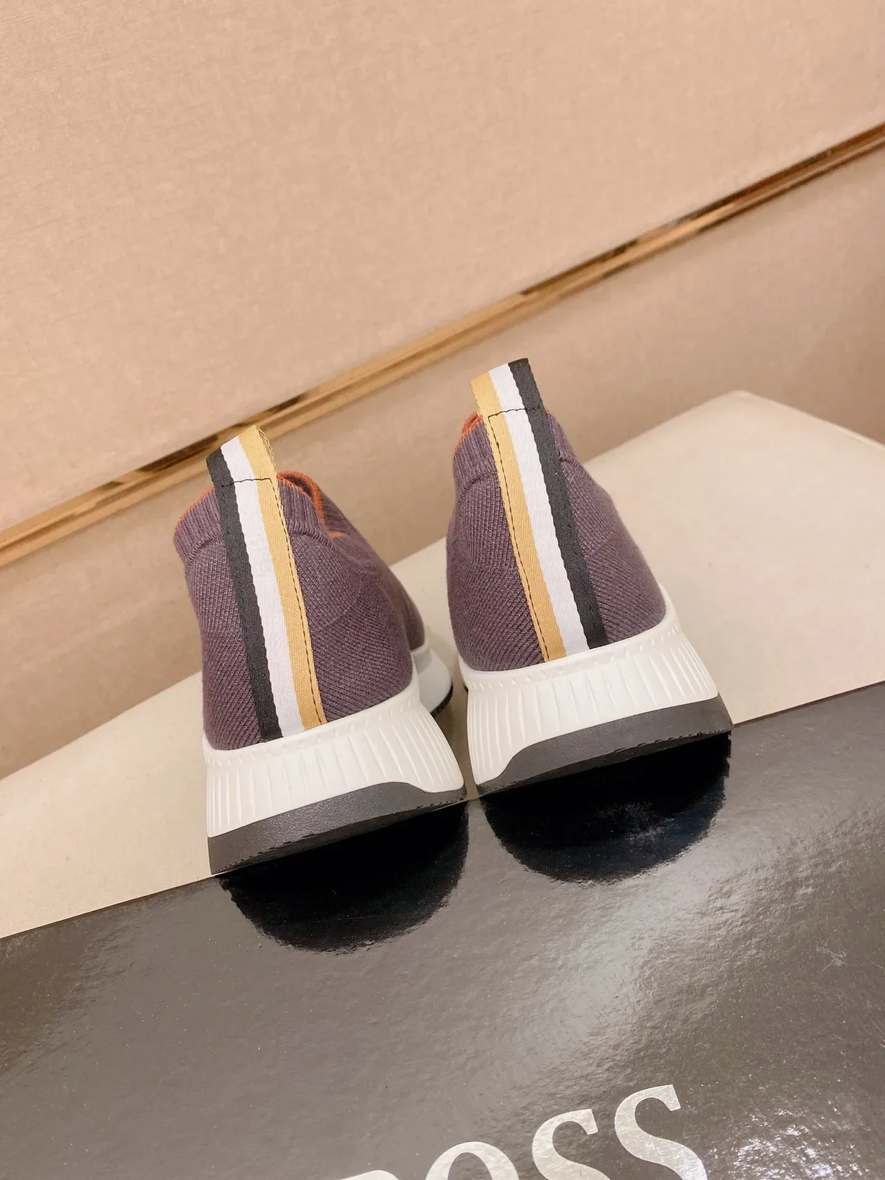 Hugo Boss Speed Trainer Purple Knit Slip-On Lifestyle Sneakers 2