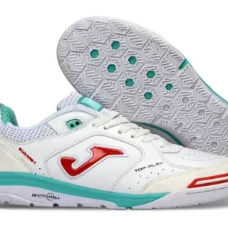 Joma Top-Plex White Blue Lace-Up Synthetic And Mesh Upper Sneakers