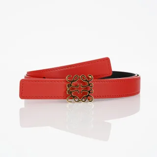 Loewe Anagram Belt حزام جلد أحمر