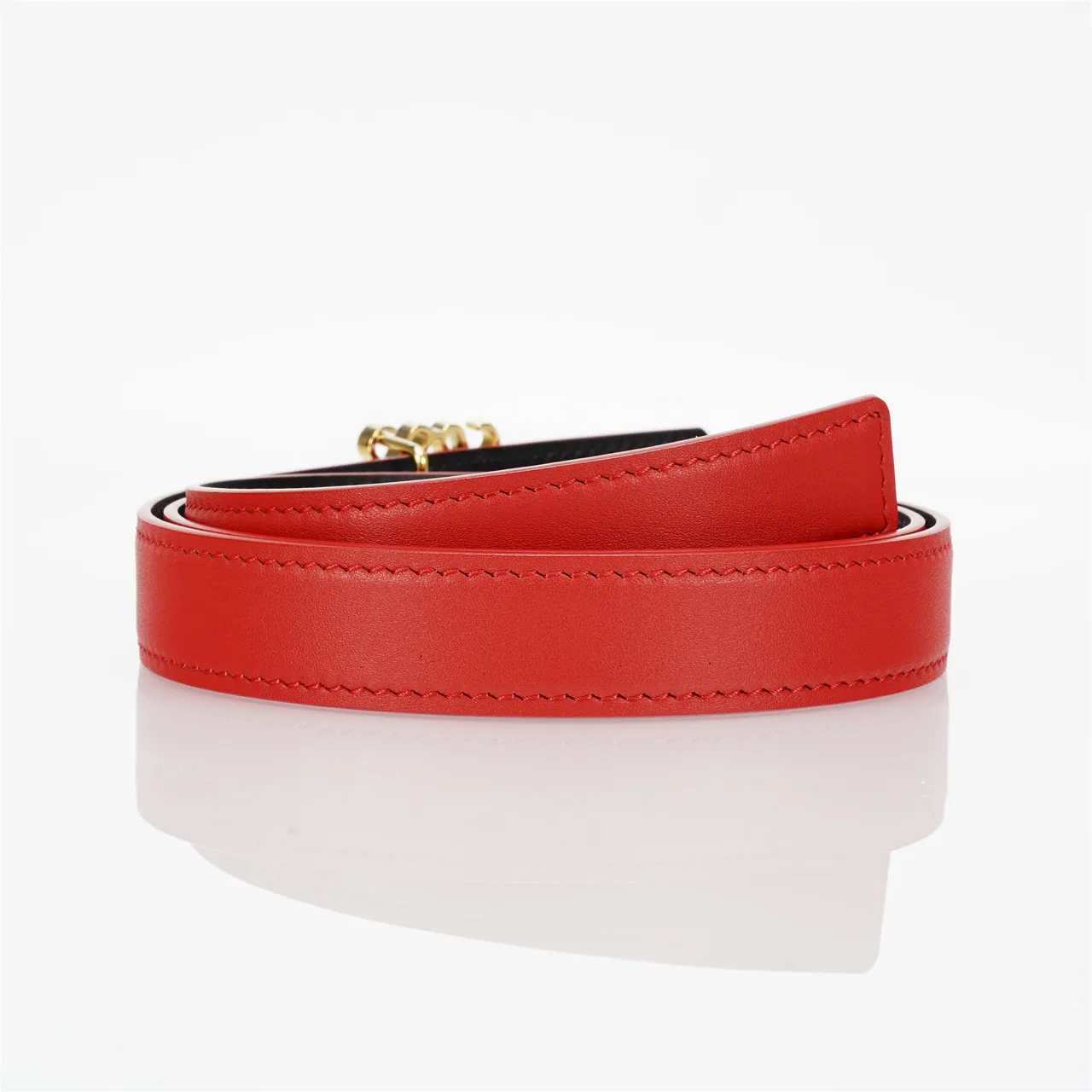 Loewe Anagram Belt Red Leather Belt 5