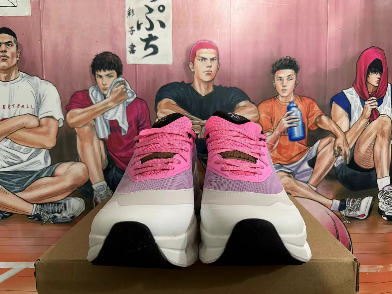 Loeve Cloudtecphase White Pink حذاء رياضي سميك قاعدة منحوتة شبكة 4