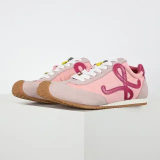 Loewe Pink Purple Low-Top Suede And Nylon Upper Lifestyle Sneakers