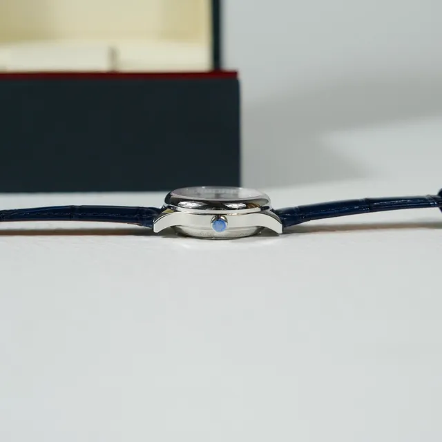 Longines Reloj Navy Plata Madre de Perla Esfera Marcadores de Hora Diamante Mecánico 4