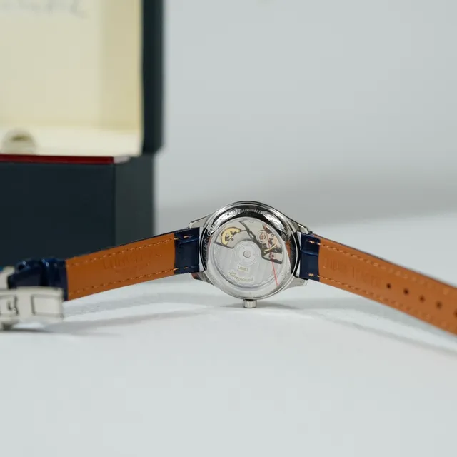 Longines Reloj Navy Plata Madre de Perla Esfera Marcadores de Hora Diamante Mecánico 5