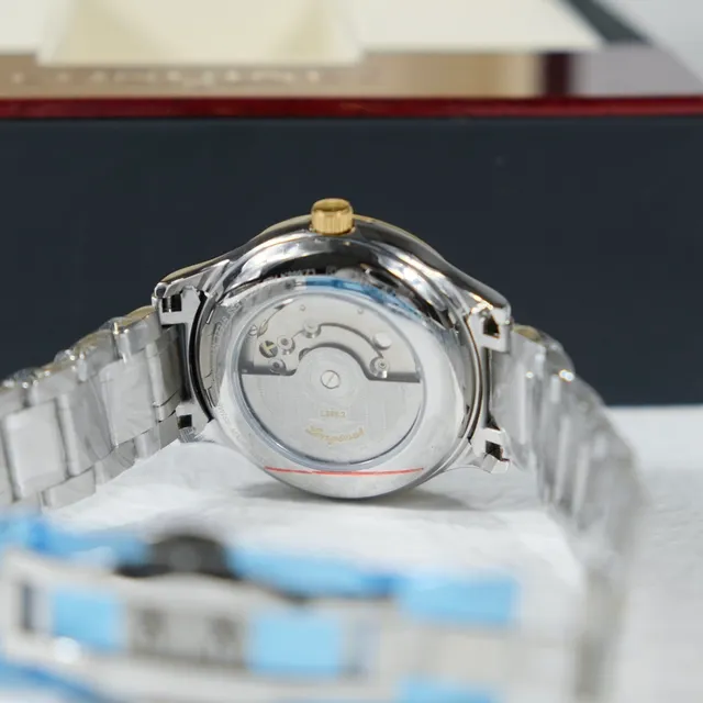 Longines 银金双色不锈钢日晒表盘机械腕表 4