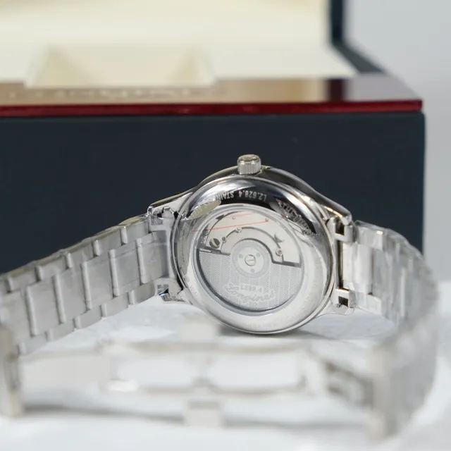Longines Silver White Stainless Steel Guilloché Dial Mechanical Watch 3