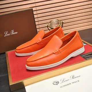 Loro Piana Summer Walk নারঙ্গী চামড়ার লুফার