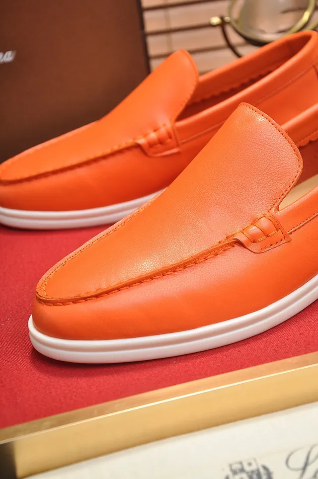 Loro Piana Summer Walk নারঙ্গী চামড়ার লুফার 3