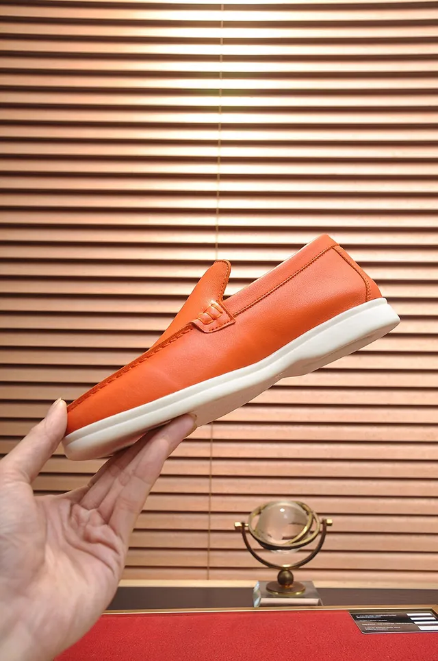Loro Piana Summer Walk নারঙ্গী চামড়ার লুফার 6