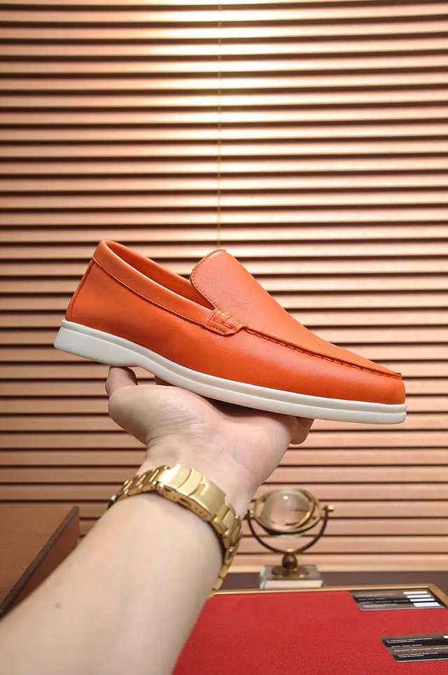 Loro Piana Summer Walk নারঙ্গী চামড়ার লুফার 7