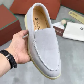 Loro Piana Tennis Walk হালকা ধূসর সুড লোফার