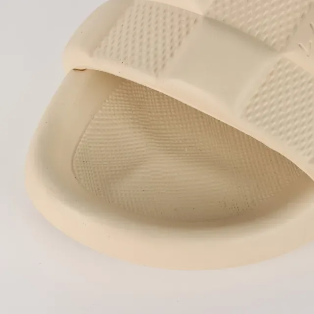 Louis Vuitton Beige Quilted Checkerboard Strap Molded Monochrome Sole Slippers 5