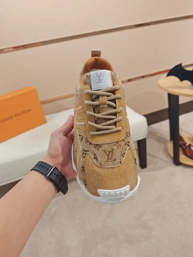 Louis Vuitton Beige White Monogram Canvas Chunky Sole Lifestyle Sneakers 5