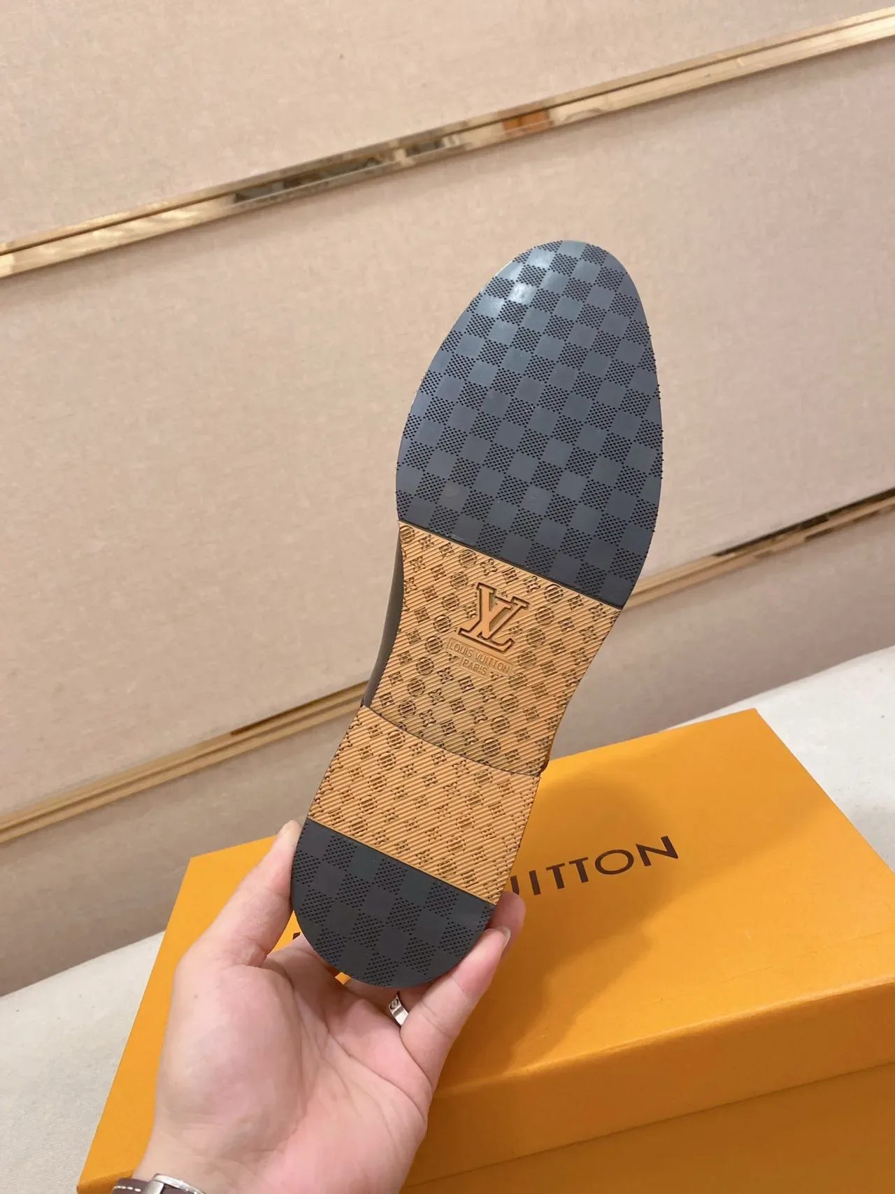 Louis Vuitton काला भूरे कैप टू टेक्स्चर्ड लेदर वैंप ऑक्सफोर्ड जूते 2