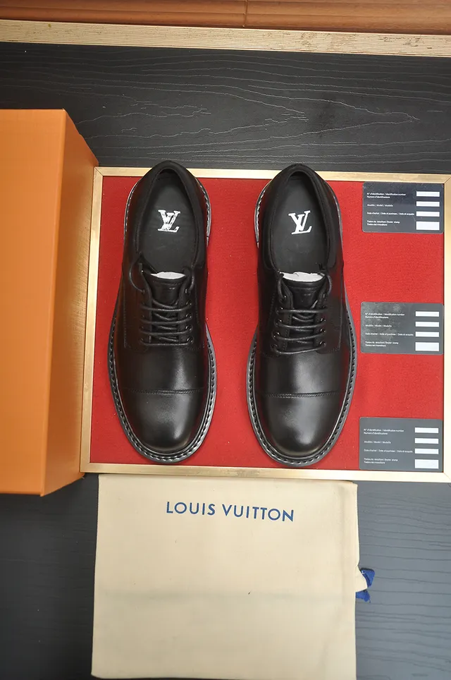 Louis Vuitton কালো ক্যাপ-টো অক্সফোর্ড জুতো 5