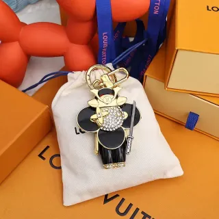 Louis Vuitton Black Gold Enamel Floral Charm Metal Crossbody Bag