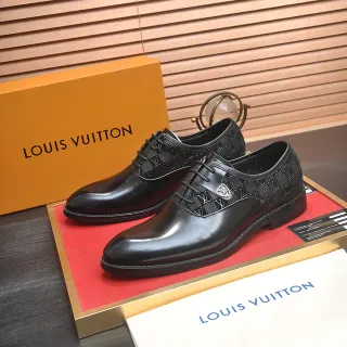 Louis Vuitton কালো Monogram Shield অক্সফোর্ড জুতো